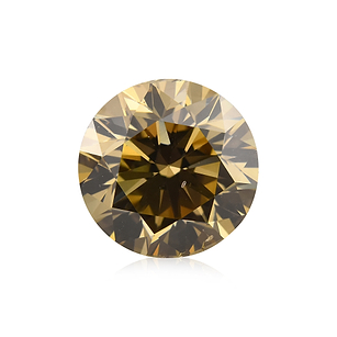 Carat Fancy Dark Orangy Brown Diamond Round Shape I Clarity