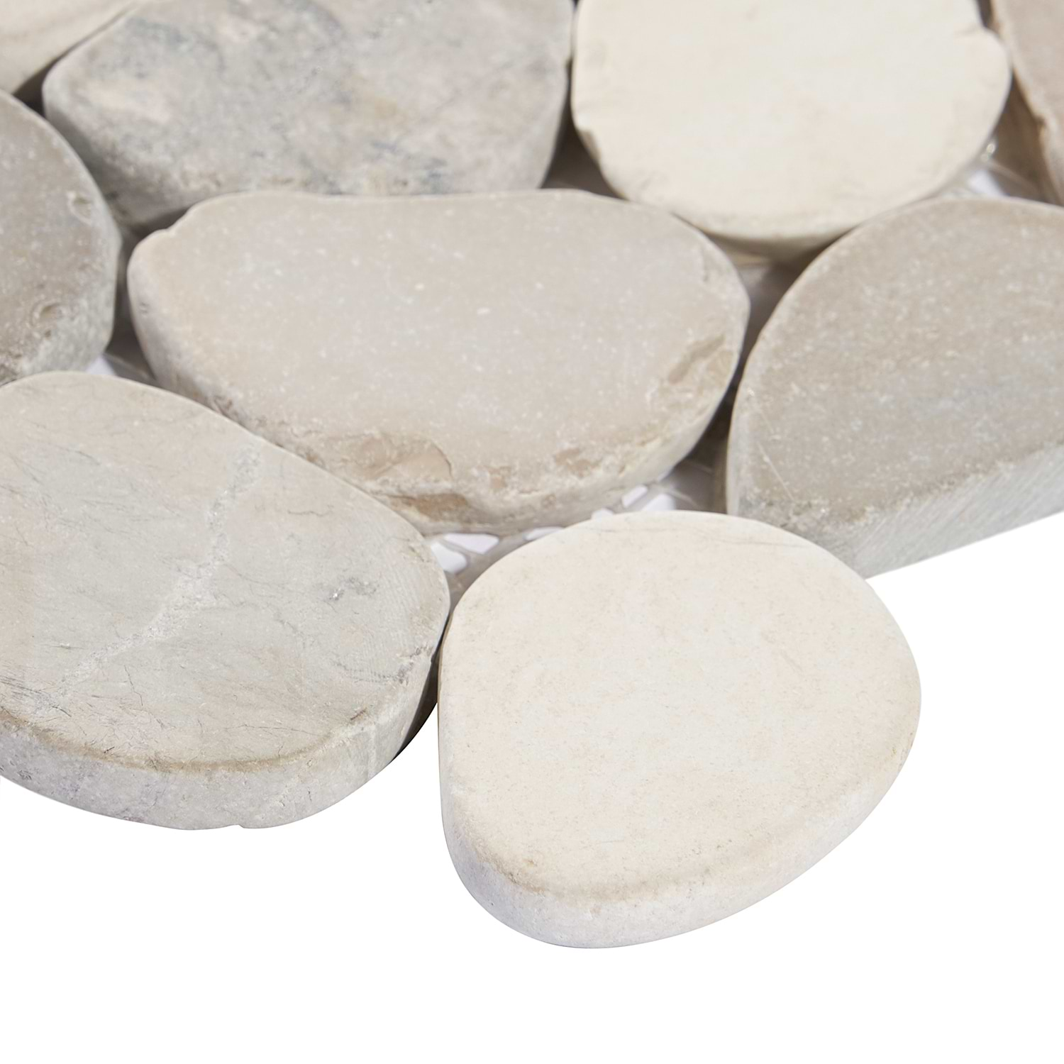 Shop Nature Round Lombok Beige Pebble Honed Mosaic Tile Tilebar