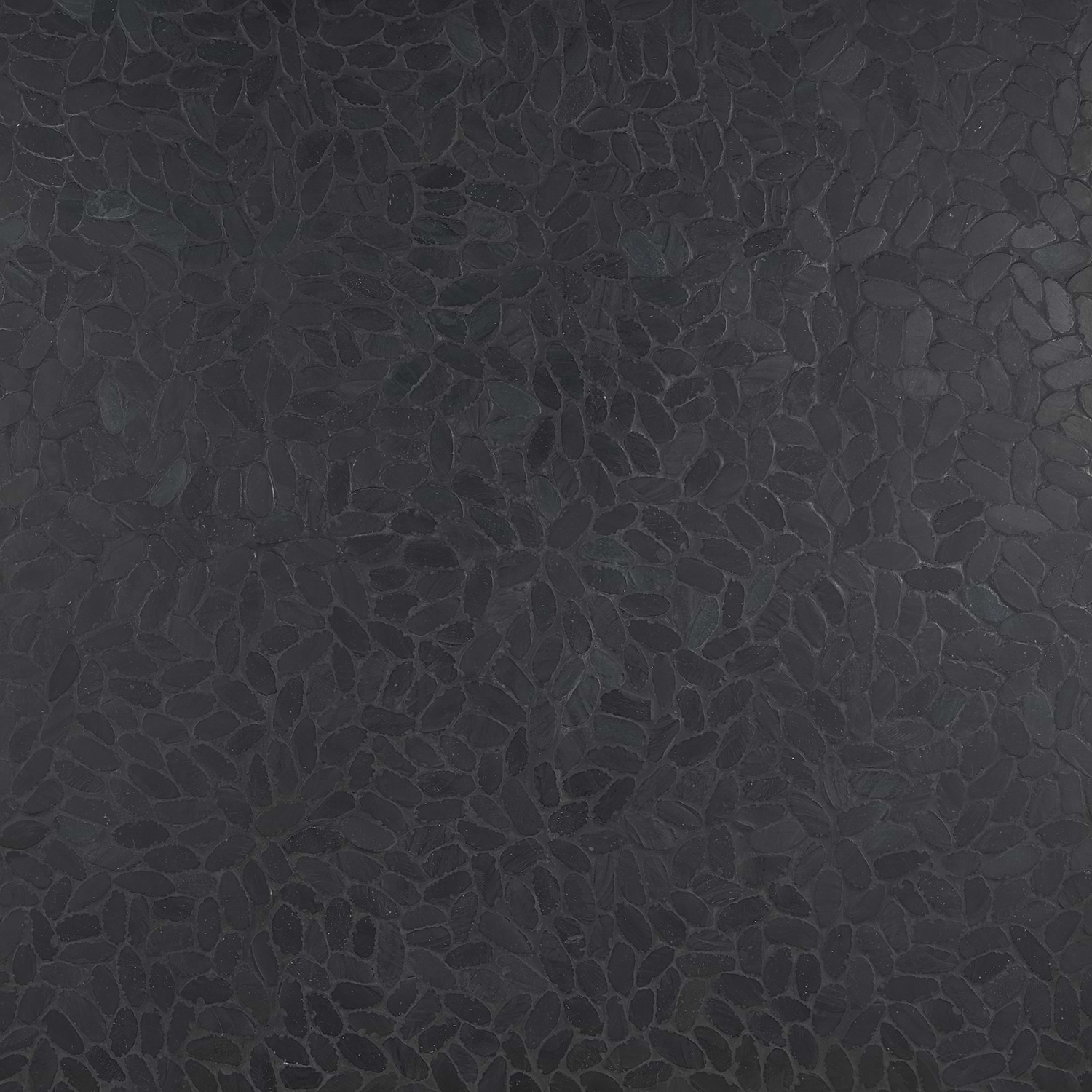 Shop Nature Oval Alor Black Pebble Honed Mosaic Tile Tilebar