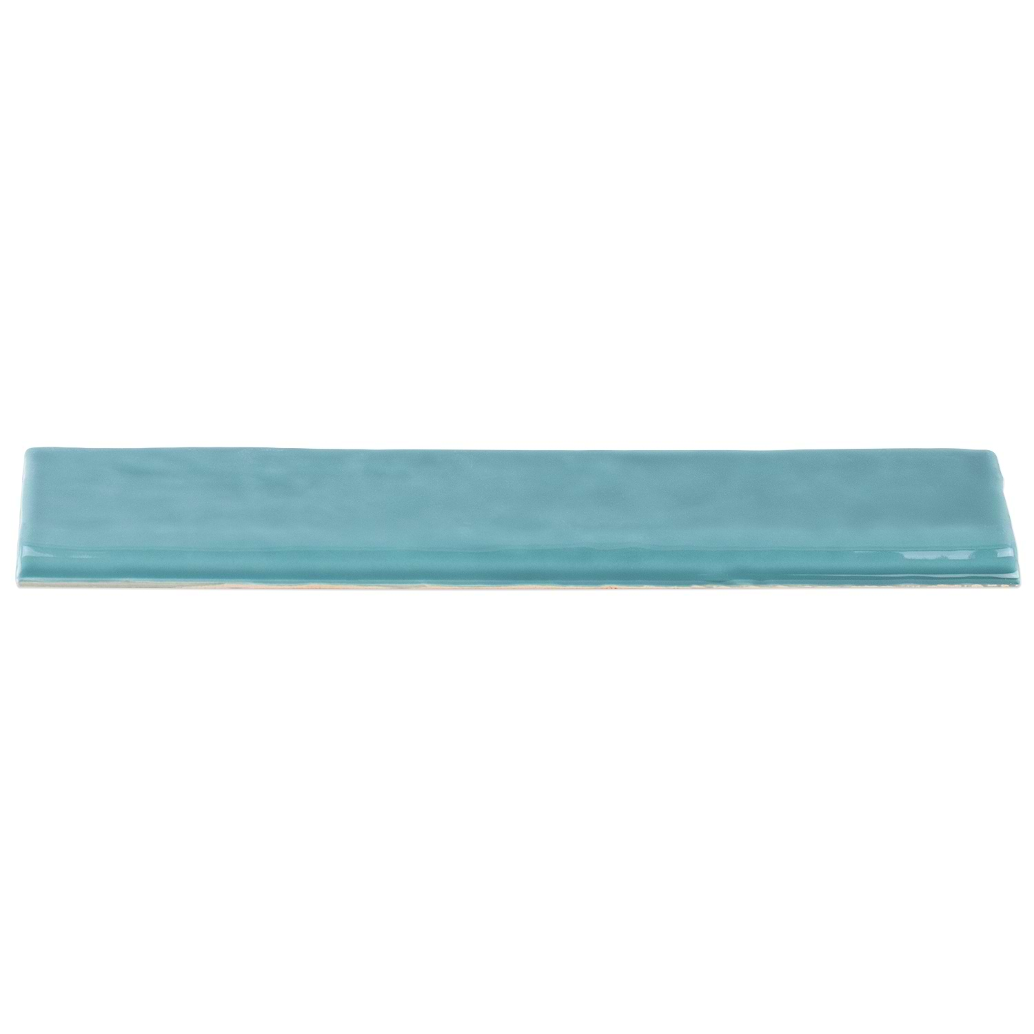 Shop Seaport Aquamarine X Polished Ceramic Bullnose Tilebar