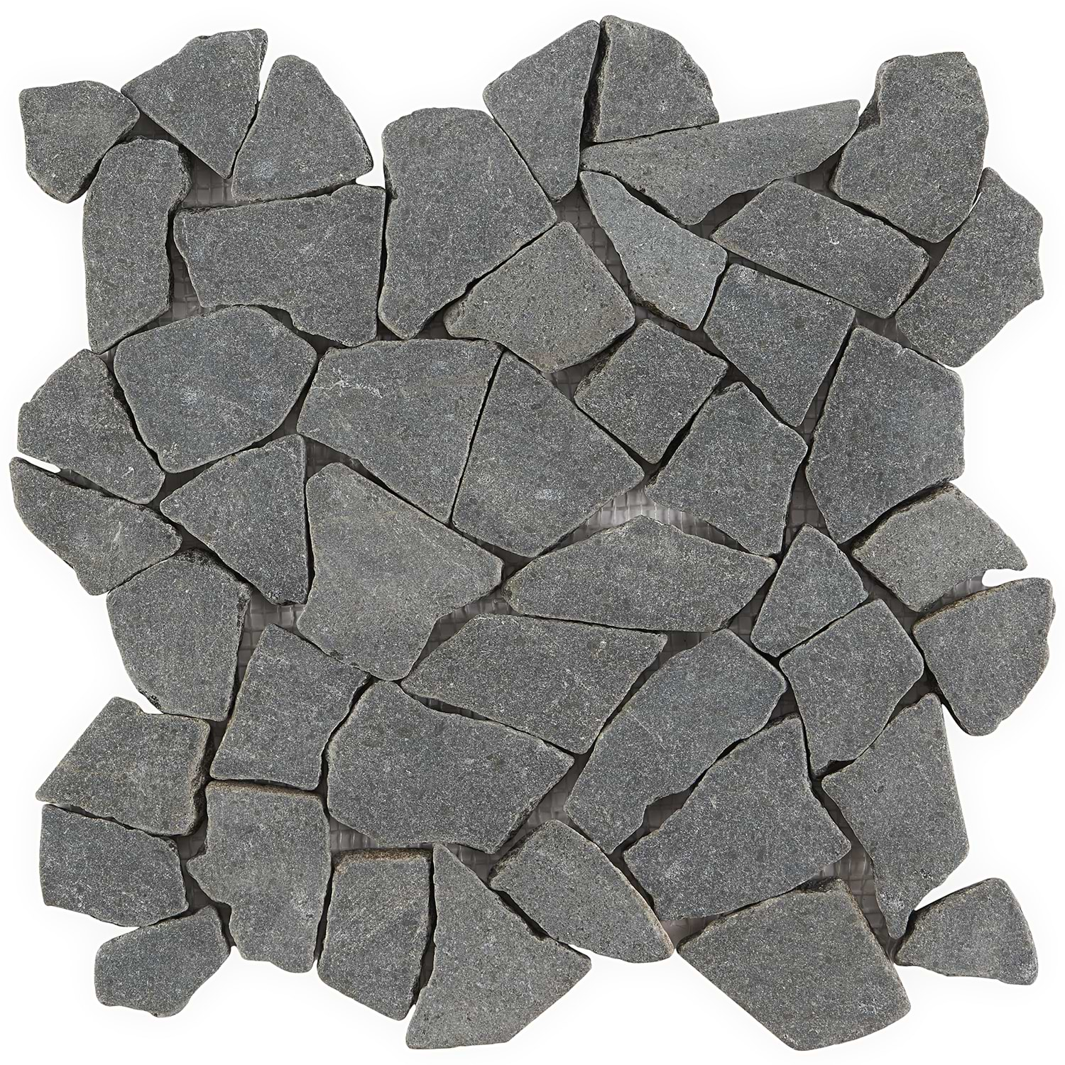 Shop Nature Tumbled Lava Black Pebble Honed Mosaic Tile Tilebar