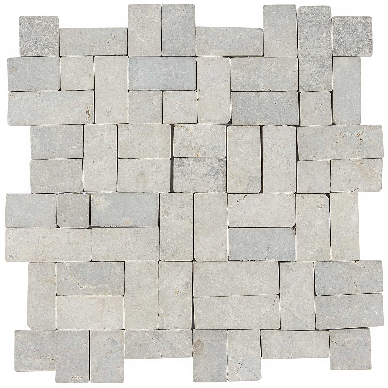 Nature Gray New Antique Pebble Mosaic Tilebar