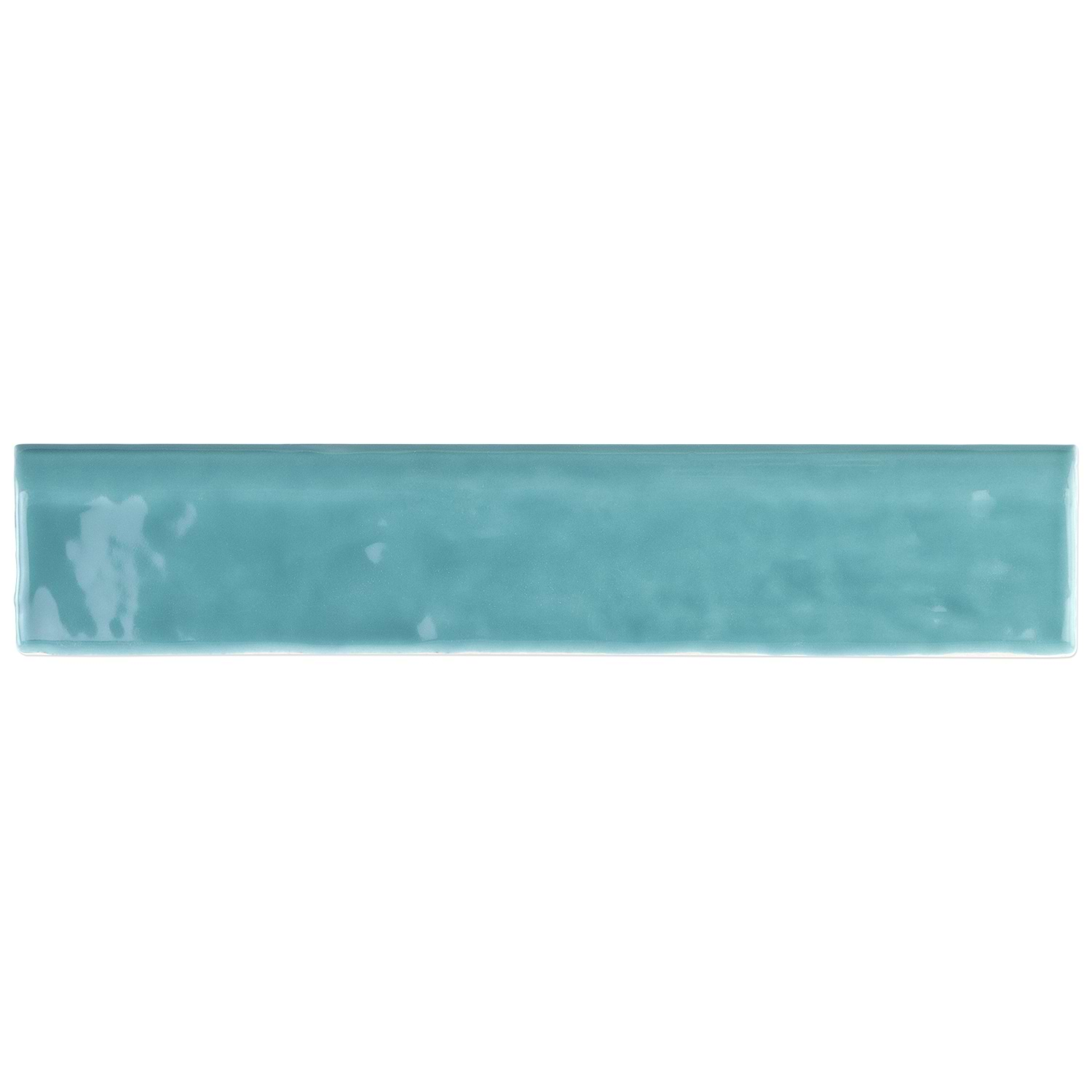 Shop Seaport Aquamarine X Polished Ceramic Bullnose Tilebar