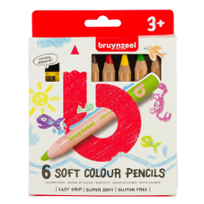 מארז 6 עפרונות רכים ברינזל SOFT COLOUR PENCILS