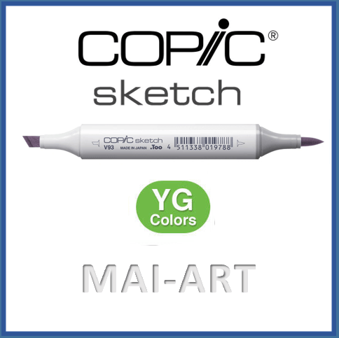 sketch copic marker YG - yellow green