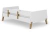 מיטת מעבר איטלקית מעוצבת מיוז Muze לבנה עם מעקה נייד ניתן להסרה - רהיטי סגל