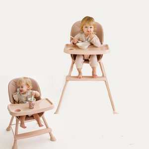 כיסא אוכל גבוה לתינוק 2 ב 1- מבית מיננה-minene צבע ורוד