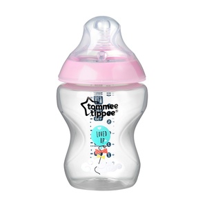 בקבוק מעוצב לתינוק 260 מ"ל מסדרת Close to Nature - ורוד טומי טיפי