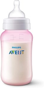 בקבוק Anti-Colic אנטי קוליק 330 מ״ל 3m+ - ורוד אבנט