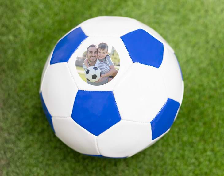 Amante Impulso para castigar Balón de fútbol azul personalizado - Regalo Original