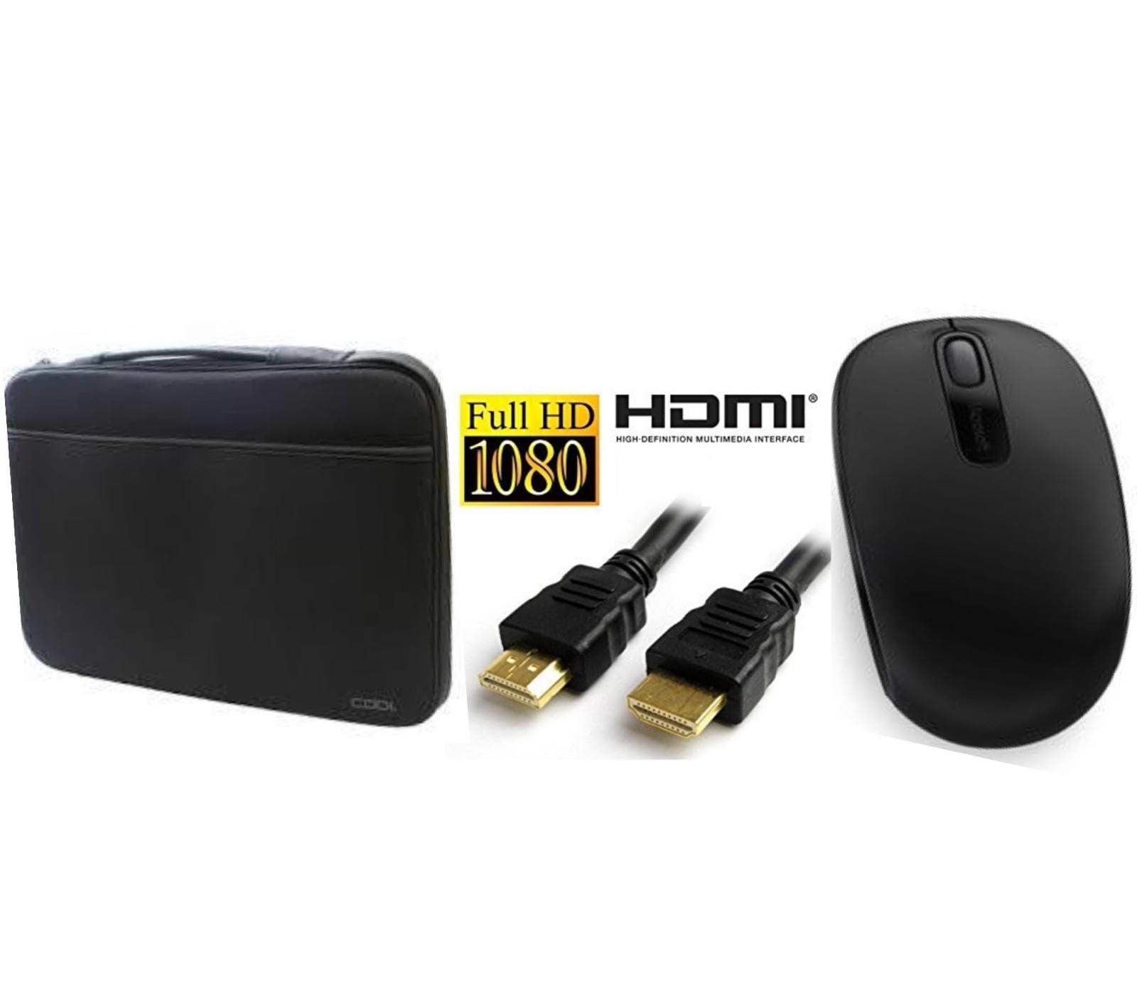 תיק צד+עכבר אלחוטי מיקרוסופט+כבל HDMI