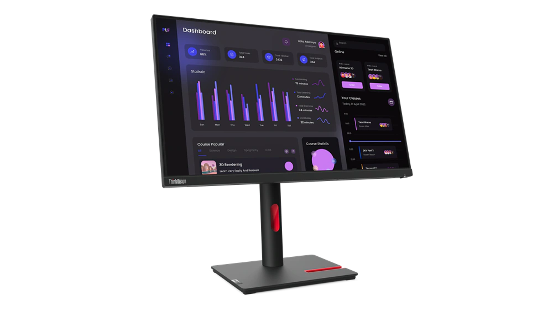 מסך מחשב Full HD Lenovo ThinkVision T24i-30 63CFMATXIS לנובו