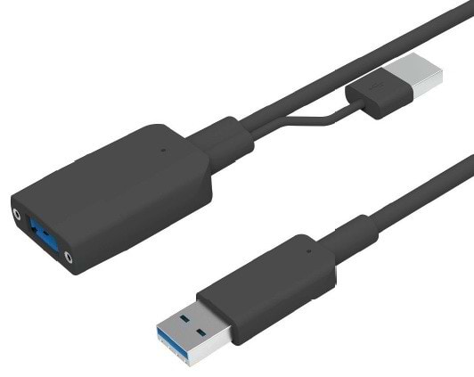 כבל מאריך USB3.2 GEN2 10G AOC מבוסס סיב אופטי זכר - נקבה, 20 מטר