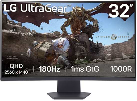מסך מחשב ‏31.5 ‏אינטש LG UltraGear 32GS60QCB QHD
