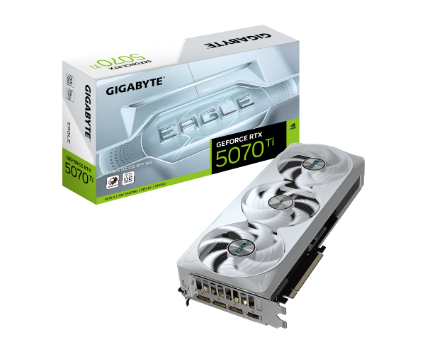 ‎ Gigabyte GeForce RTX 5070 Ti EAGLE OC ICE SFF 16G GV-N507TEAGLEOC ICE-16GD