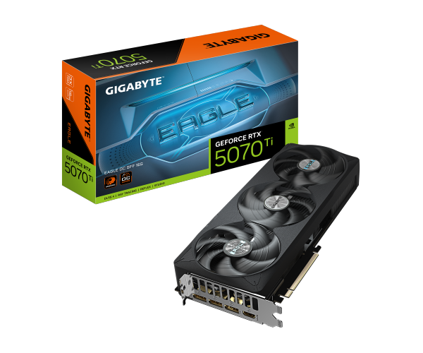 ‎ כרטיס מסך GIGABYTE GeForce RTX 5070 Ti EAGLE OC SFF 16G GV-N507TEAGLEOC-16GD
