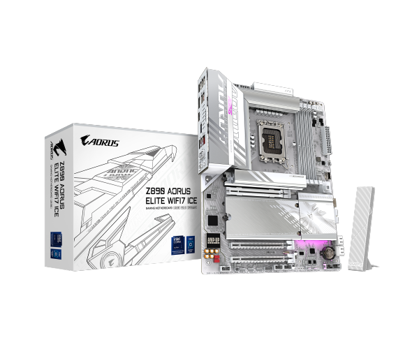 לוח אם לאינטל דור 15 Gigabyte Z890 AORUS ELITE WIFI7 ICE ATX LGA1851