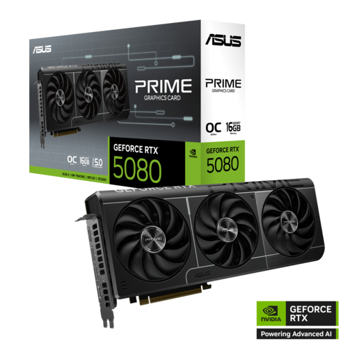 כרטיס מסך ASUS PRIME GeForce RTX 5080 16GB GDDR7 OC Edition 90YV0LX0-M0NA00
