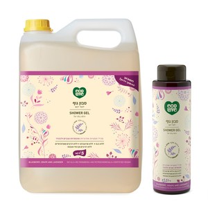 סט סבון גוף + אריזת חיסכון 5 ליטר - קולקצייה סגולה ecoLove