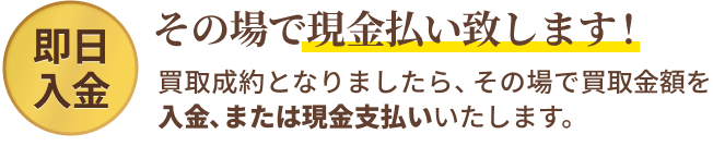 即日支払