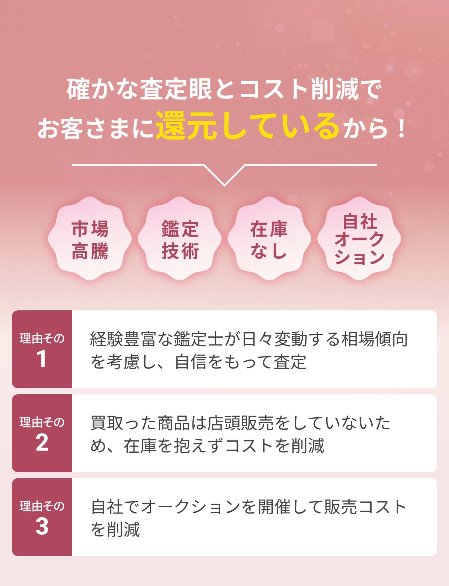 確かな査定眼