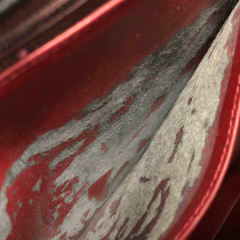 シャネル マトラッセ ハーフムーン チェーンショルダーバッグ 0番 内側べたつき・剥がれ