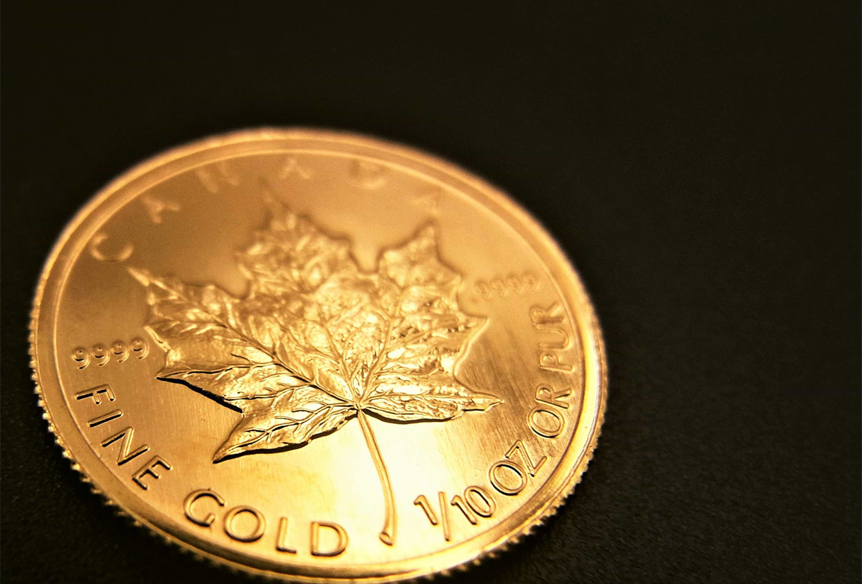 24金 カナダ メイプルリーフ金貨 1/2オンス 1990年 重 20ドル
