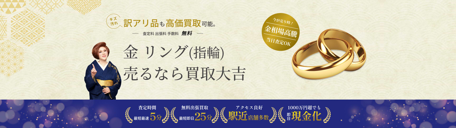 今日の金 リング（指輪）1gあたりの買取価格相場と専門家の考察