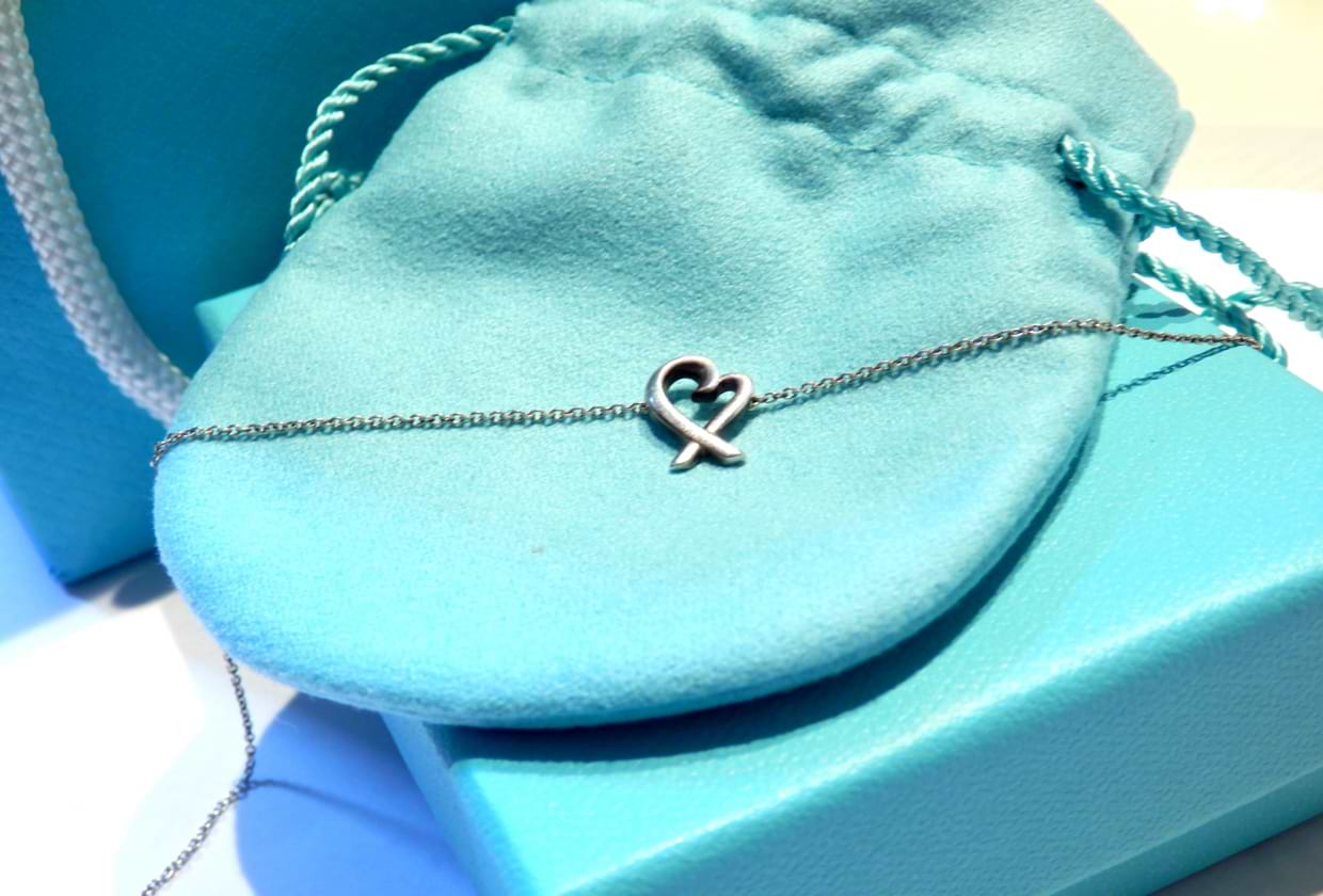 美品【TIFFANY&Co ティファニー】オープンハート レディース ピアス K18 ゴールド 金 [20190628] 美品Tiffany \u0026 Co. オープンハートシルバーネックレス 極美品