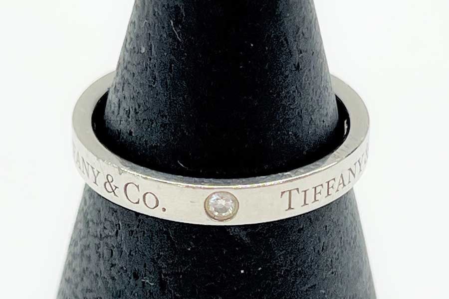 ティファニー Tiffany＆Co. ティファニー Pt950 フラット バンド リング ダイヤ