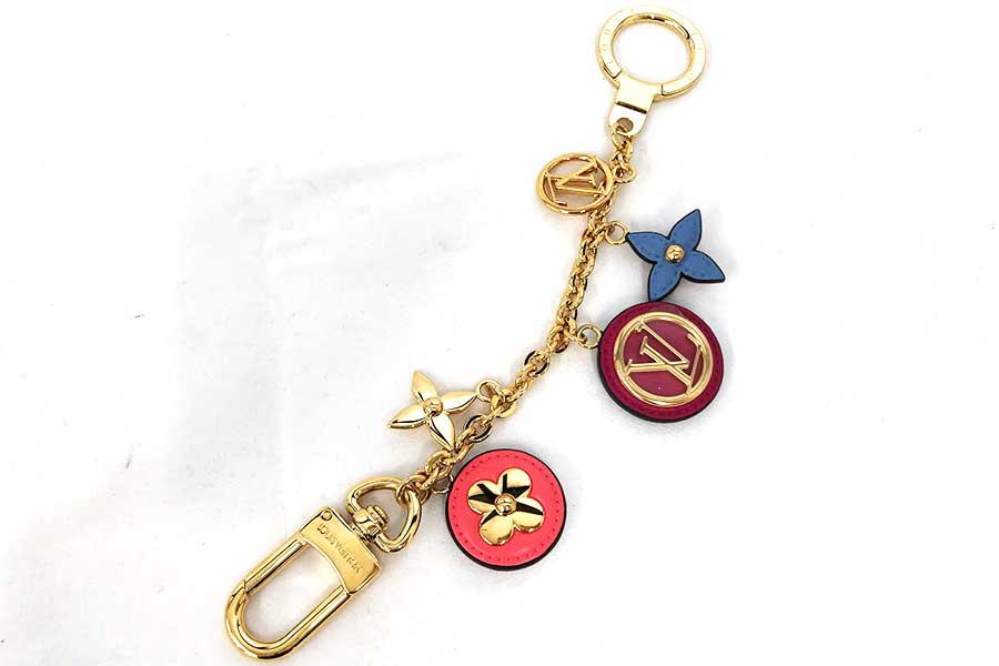 ルイ・ヴィトン チェーン プレッピー フラワー キーリング M00353