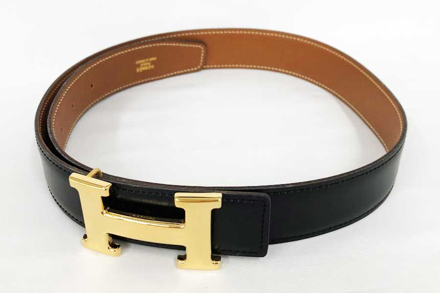 エルメス ベルト 黒、金具ゴールド 72