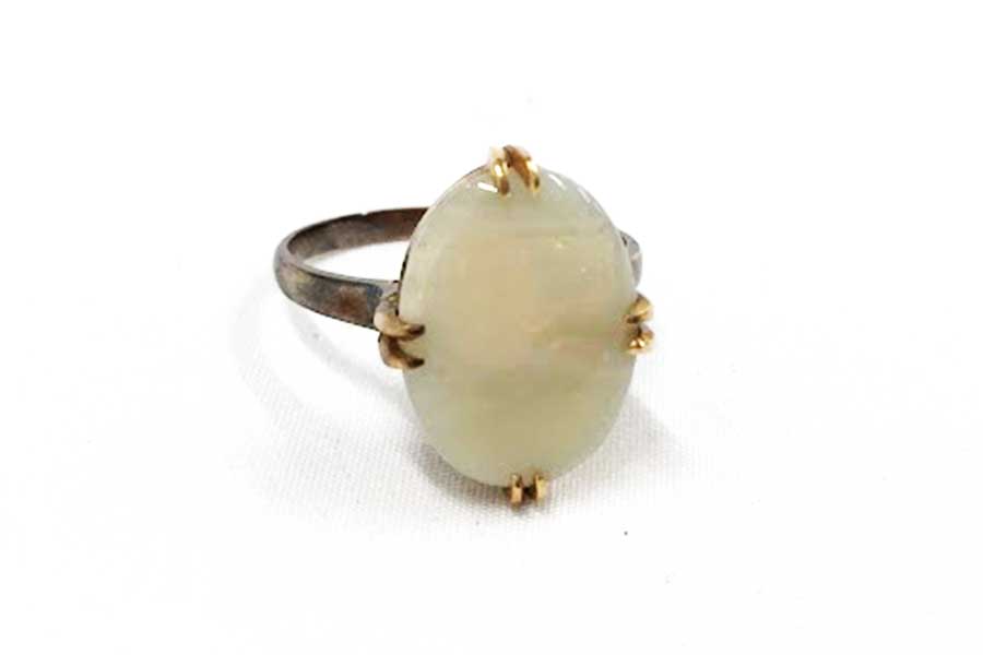 K18色石付きリング