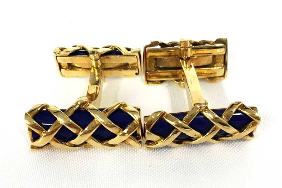 ティファニー カフス 18K ラピスラズリ