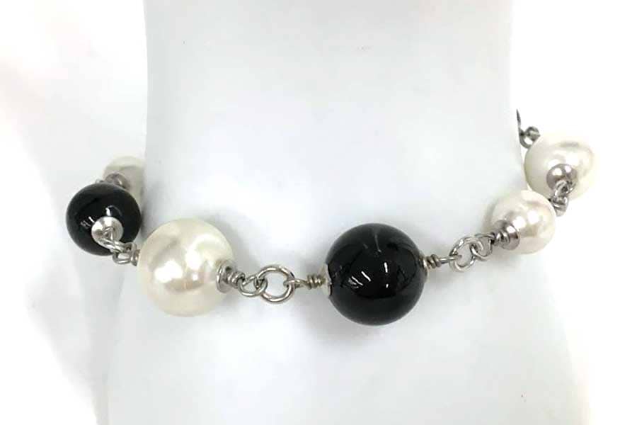 シャネル パール ブレスレット ラインストーン D12 V