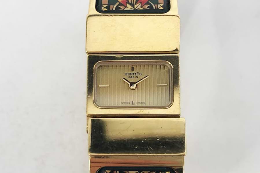 エルメス ロケ L01.201 GP QZ シャンパン文字盤