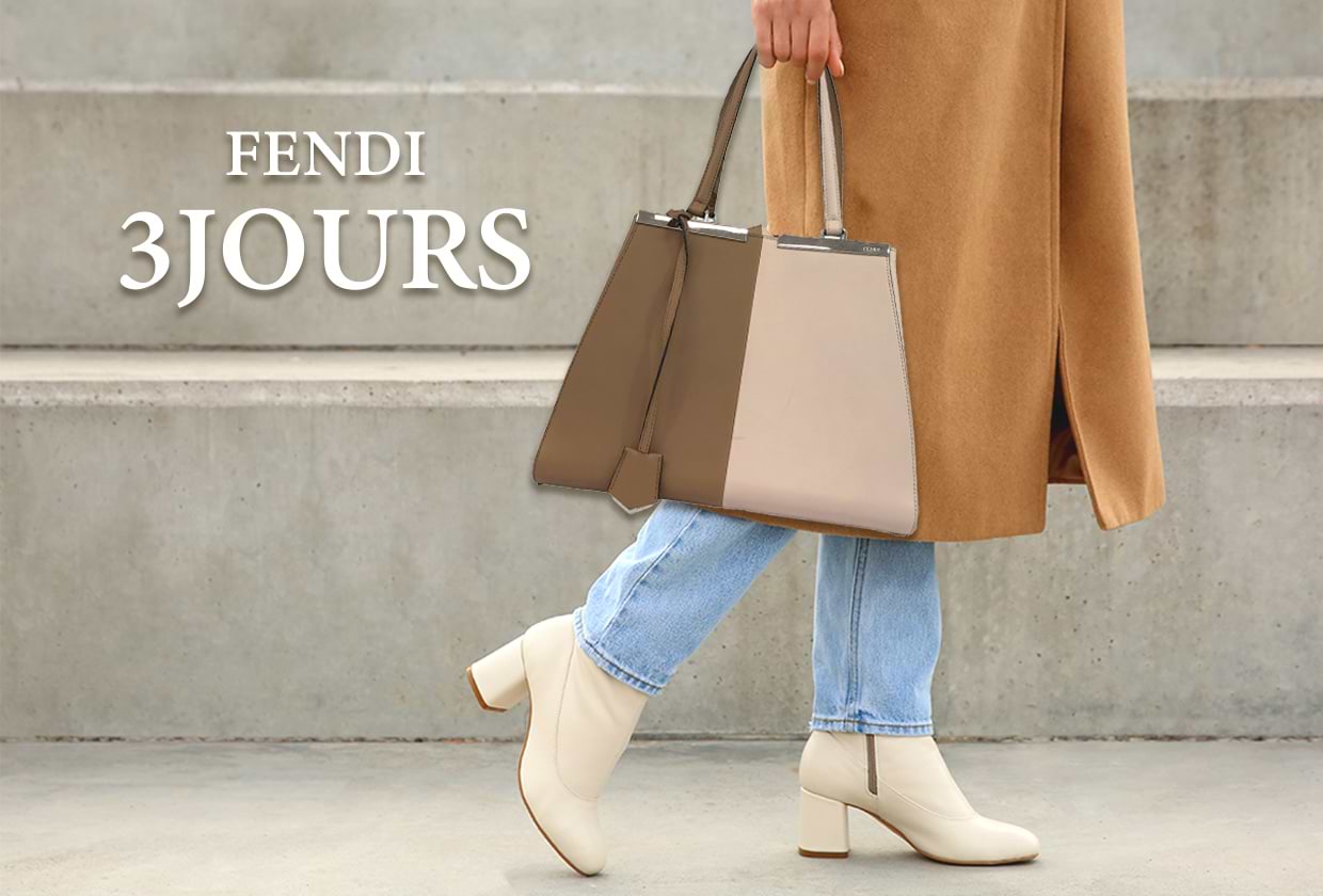 r97【美品】保存袋付 フェンディ レザー トロワジュール 2way  