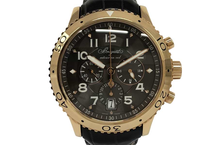 ブレゲ 750YG/革 トランスアトランティック 3810 自動巻き