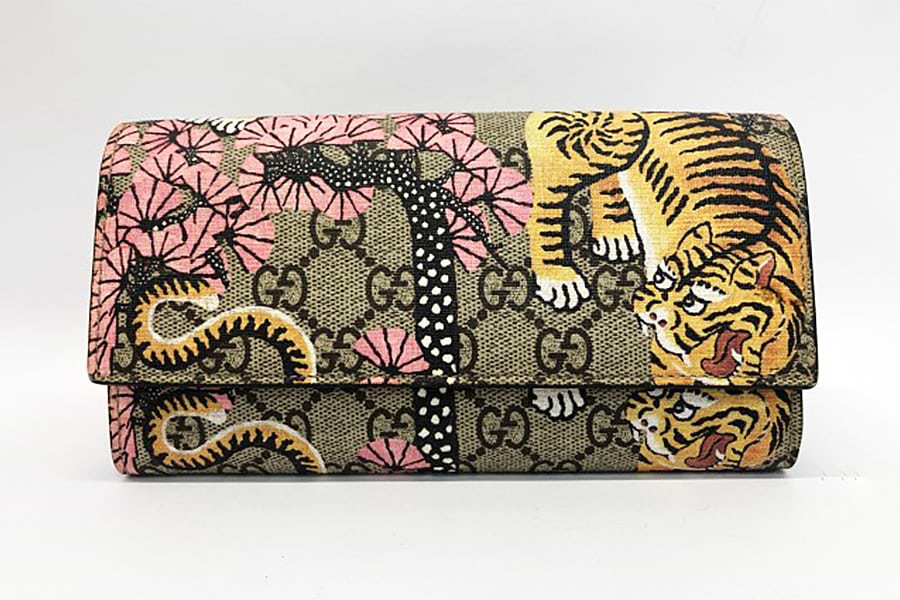 GUCCI グッチ GG柄 スプリーム タイガー 長財布