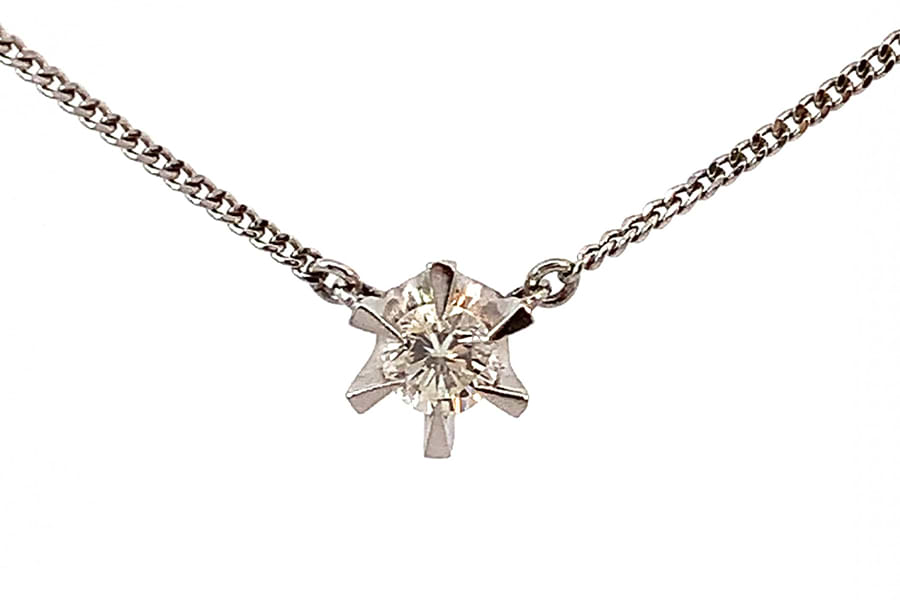 Pt850 ダイヤ 0.37ct ネックレスの宝石・ジュエリー買取の実績｜最新  