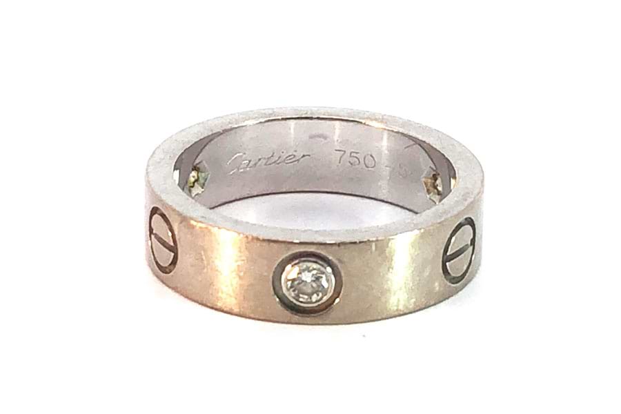 カルティエ ミニラブリング 1Pダイヤ 750 ＃49 NA9894のカルティエ買取  