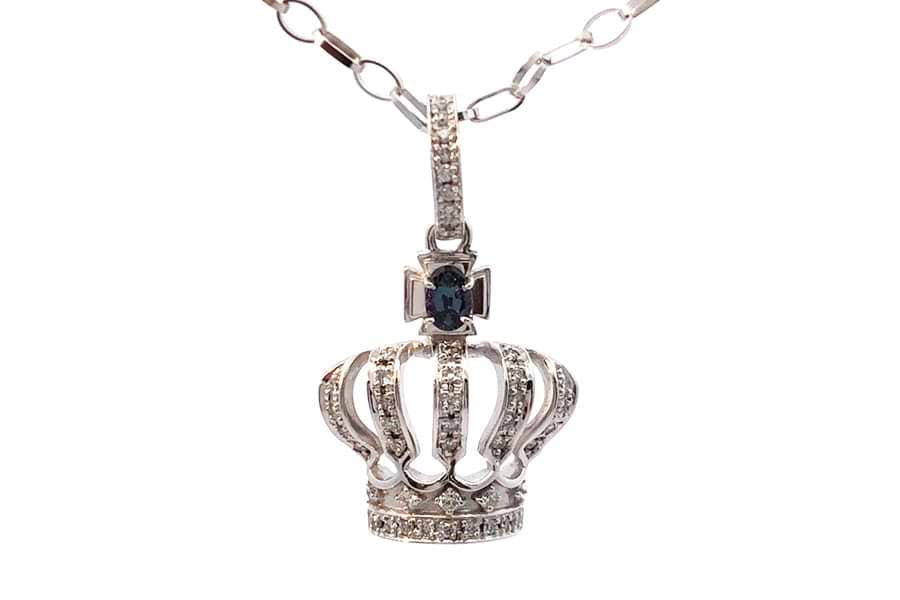 K18WG アレキサンドライト 0.322ct ネックレスのヴァン クリーフ  