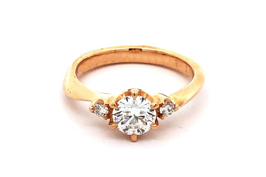 K18WG ダイヤモンド リング 0.75CT（Pt900/K18 リング D1.0 の金  