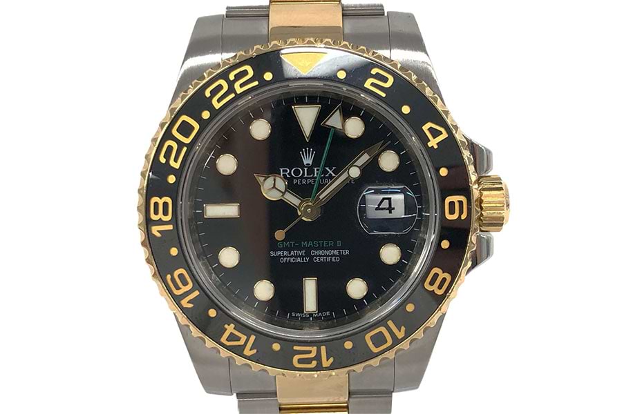 ロレックスGMTマスターⅡ 116713LN 自動巻き SS/YG×SS/YG ブラック