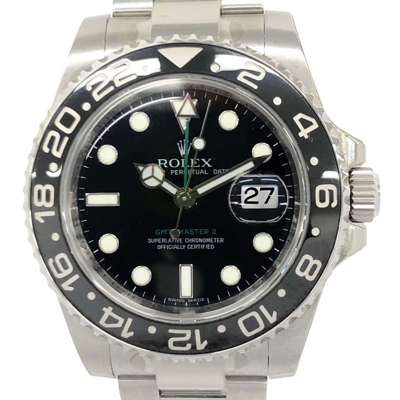 ロレックスGMTマスターⅡ 116710LN 自動巻き SS×SS ブラック
