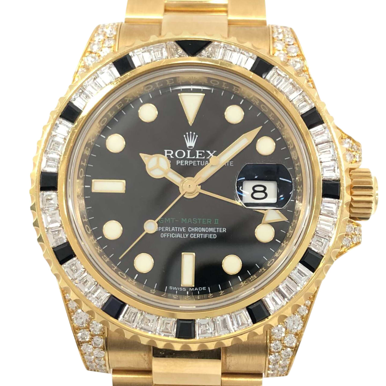 ロレックスGMTマスターⅡ 116758SANR 自動巻き 750YG×750YG ブラック