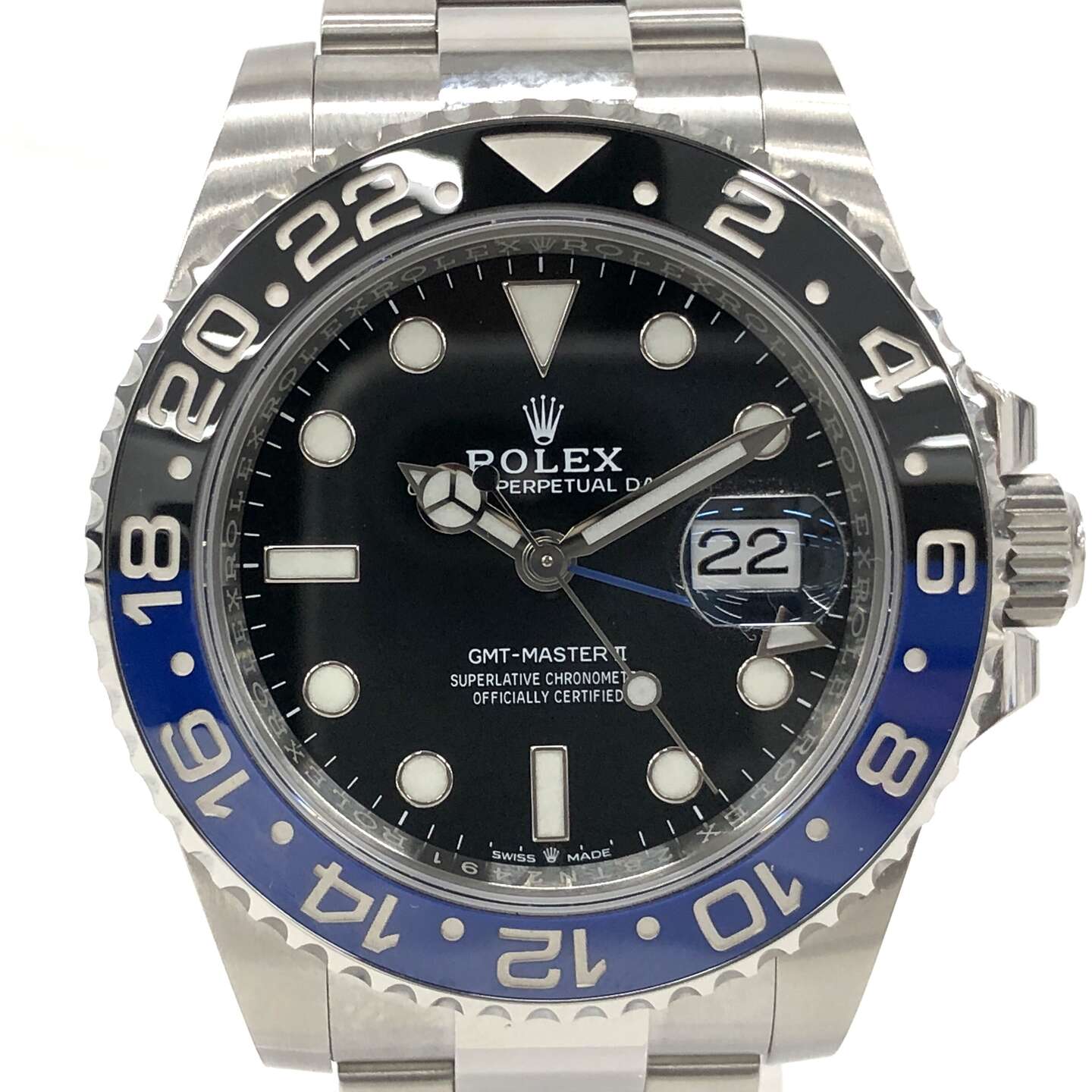 ロレックスGMTマスターⅡ 126710BLNR 自動巻き SS×SS ブラック