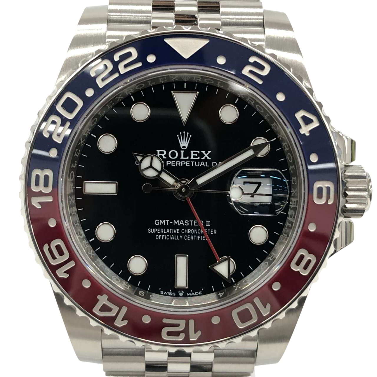ロレックスGMTマスターⅡ 126710BLRO 自動巻き SS×SS ブラック