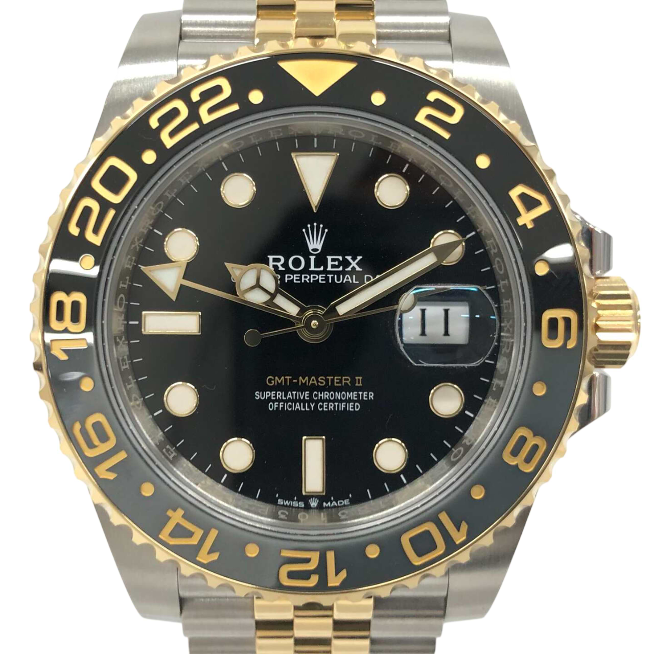 ロレックスGMTマスターⅡ 126713GRNR 自動巻き SS/YG×SS/YG ブラック