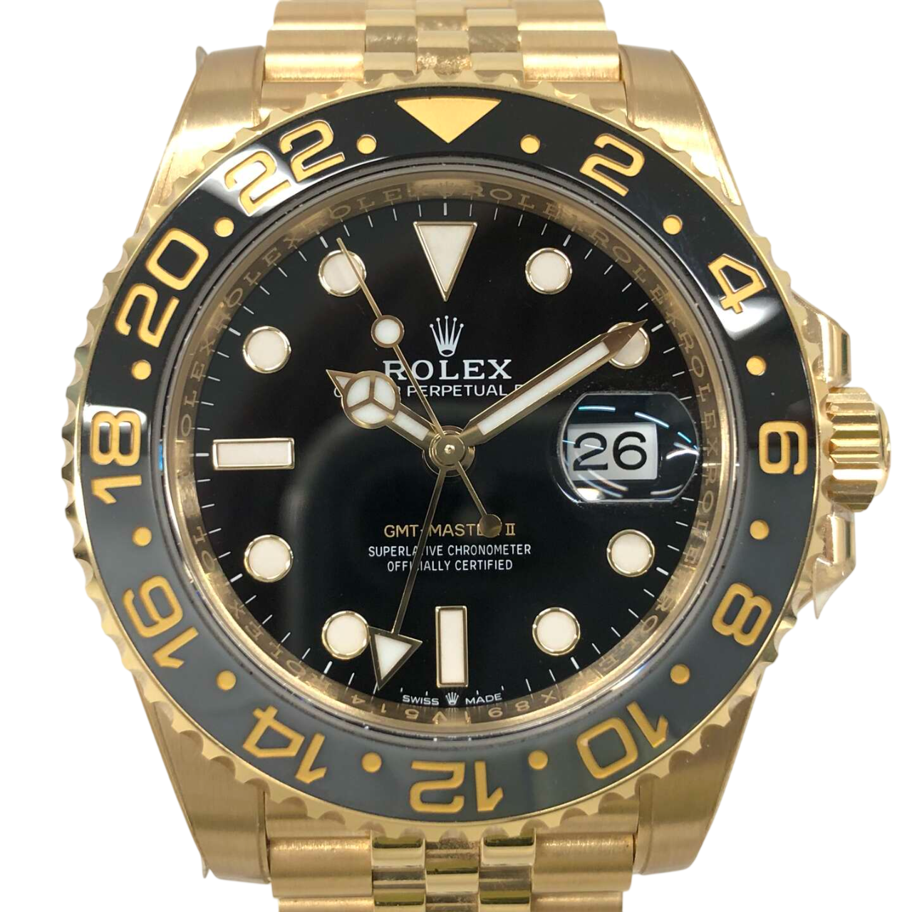 ロレックスGMTマスターⅡ 126718GRNR 自動巻き 750YG×750YG ブラック